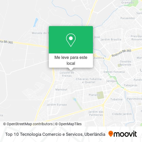 Top 10 Tecnologia Comercio e Servicos mapa