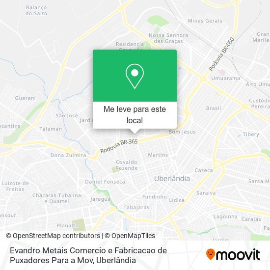 Evandro Metais Comercio e Fabricacao de Puxadores Para a Mov mapa