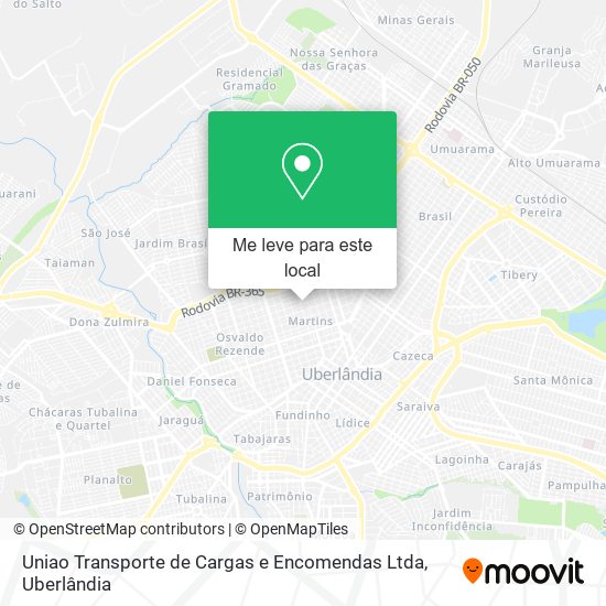 Uniao Transporte de Cargas e Encomendas Ltda mapa