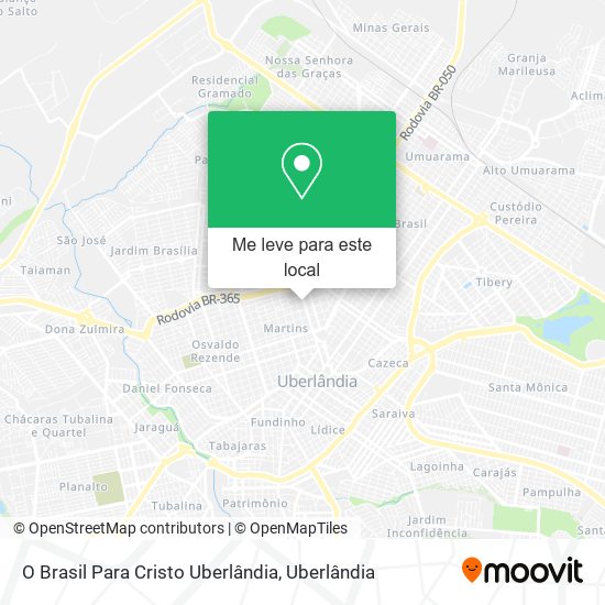 O Brasil Para Cristo Uberlândia mapa