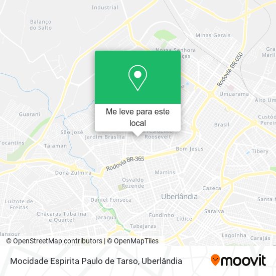 Mocidade Espirita Paulo de Tarso mapa