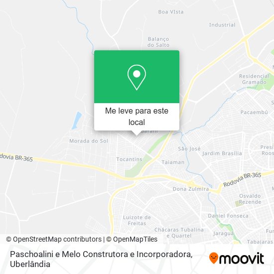 Paschoalini e Melo Construtora e Incorporadora mapa