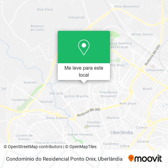 Condominio do Residencial Ponto Onix mapa