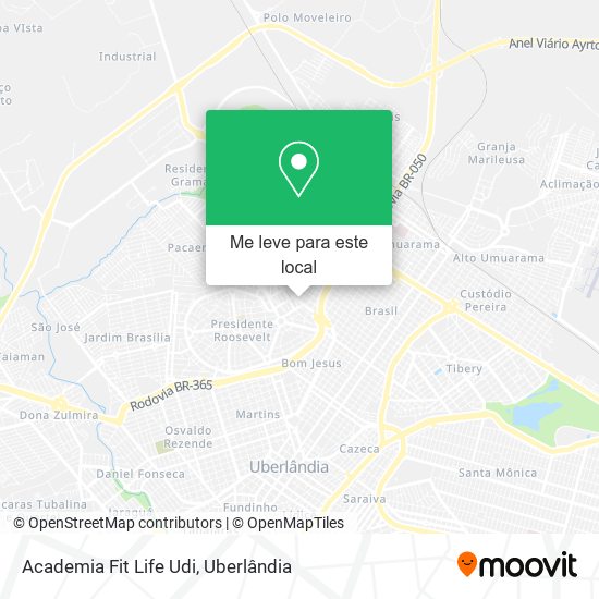 Academia Fit Life Udi mapa