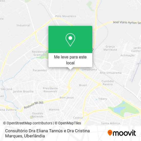 Consultório Dra Eliana Tannús e Dra Cristina Marques mapa