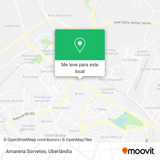 Amarena Sorvetes mapa