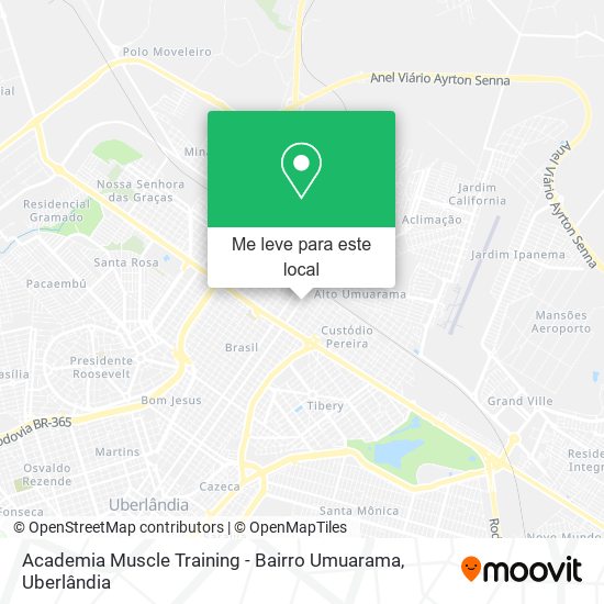 Academia Muscle Training - Bairro Umuarama mapa