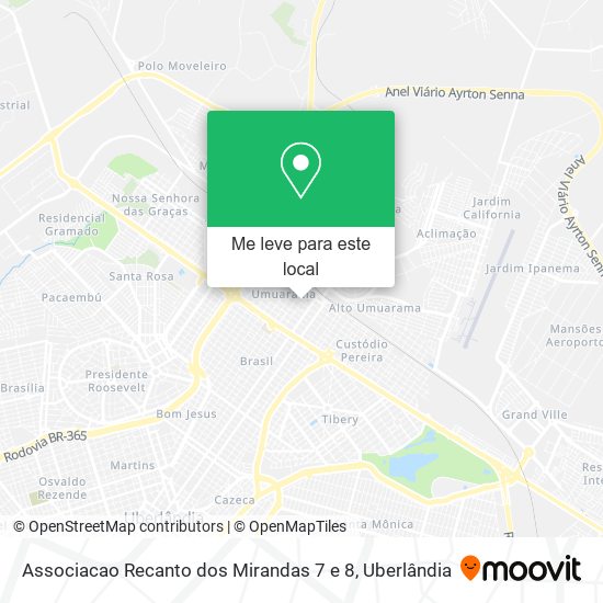 Associacao Recanto dos Mirandas 7 e 8 mapa