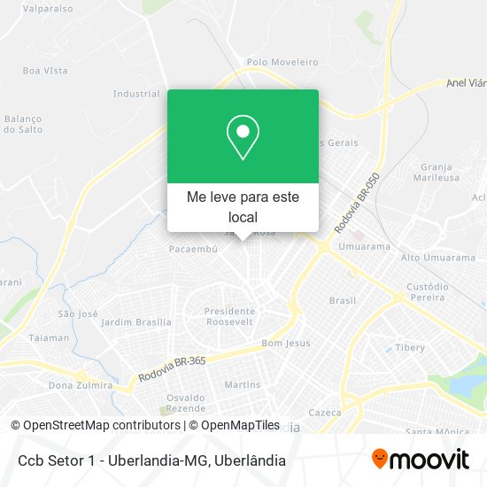 Ccb Setor 1 - Uberlandia-MG mapa