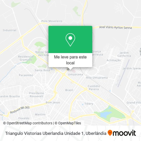 Triangulo Vistorias Uberlandia Unidade 1 mapa