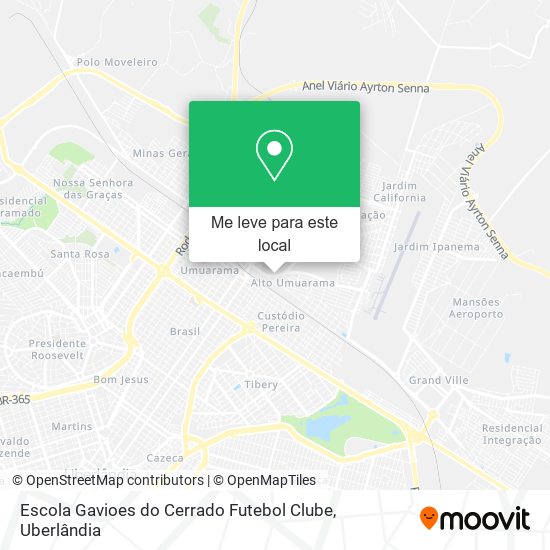 Escola Gavioes do Cerrado Futebol Clube mapa