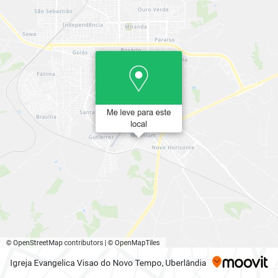 Igreja Evangelica Visao do Novo Tempo mapa