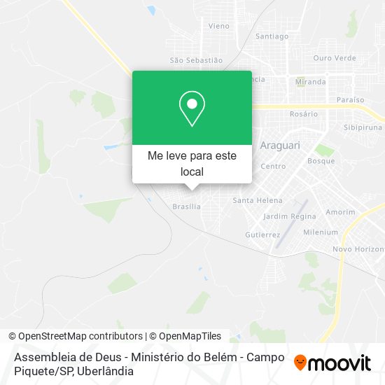 Assembleia de Deus - Ministério do Belém - Campo Piquete / SP mapa