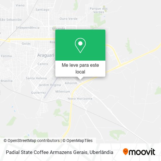 Padial State Coffee Armazens Gerais mapa