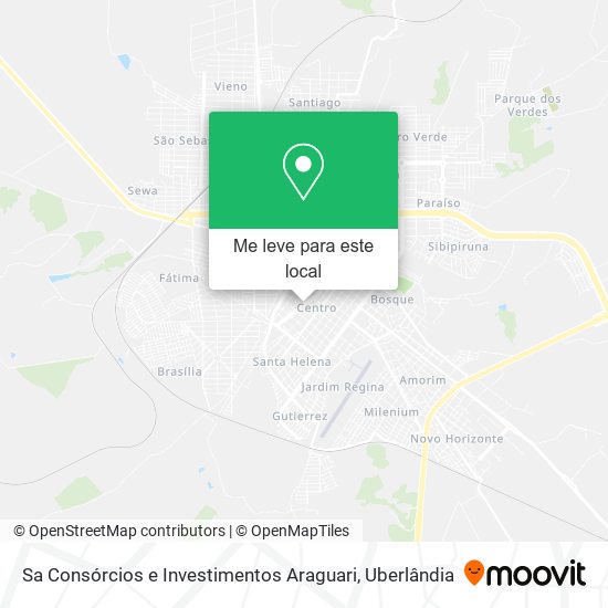 Sa Consórcios e Investimentos Araguari mapa