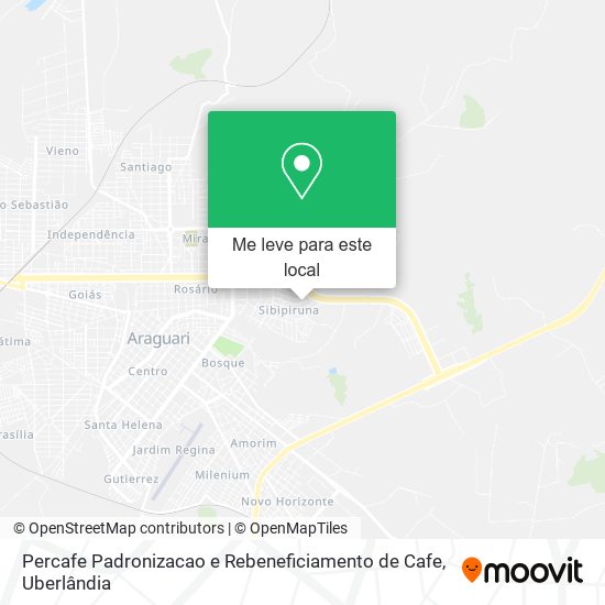 Percafe Padronizacao e Rebeneficiamento de Cafe mapa