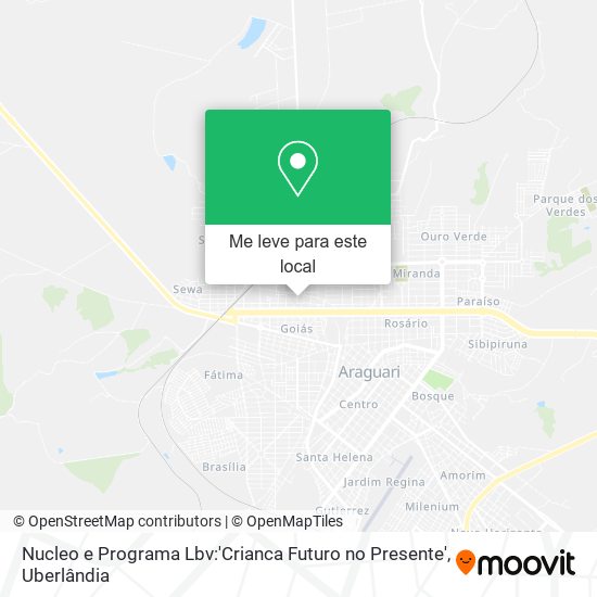 Nucleo e Programa Lbv:'Crianca Futuro no Presente' mapa