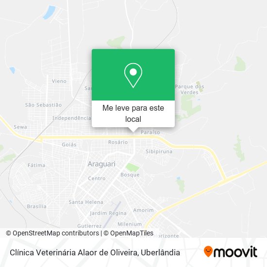 Clínica Veterinária Alaor de Oliveira mapa