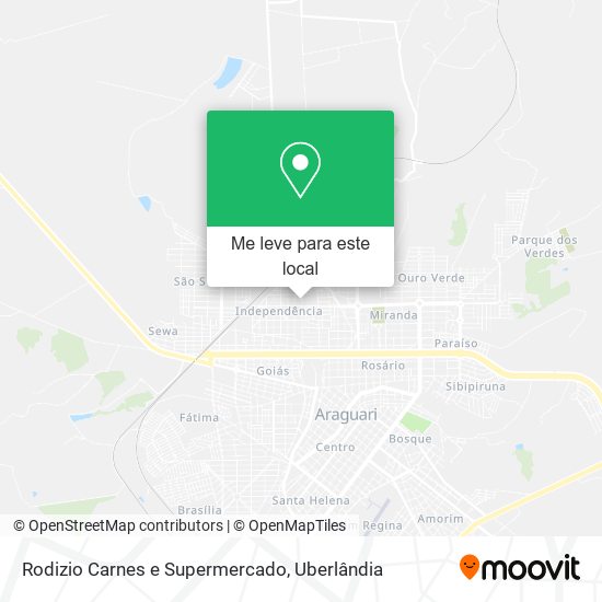 Rodizio Carnes e Supermercado mapa