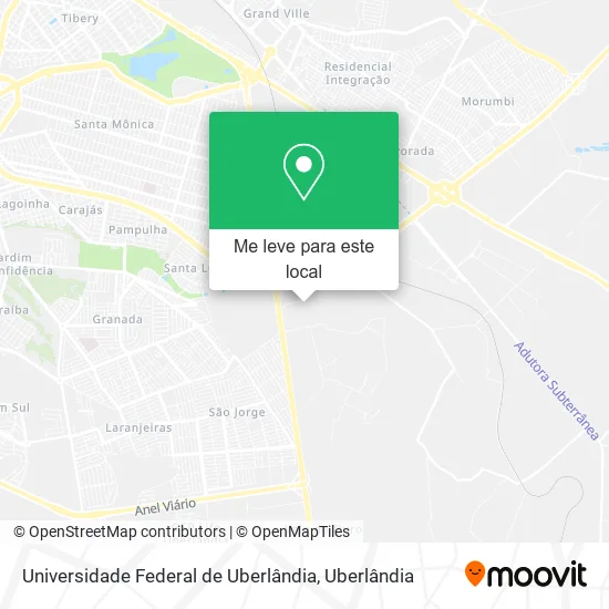 Universidade Federal de Uberlândia mapa