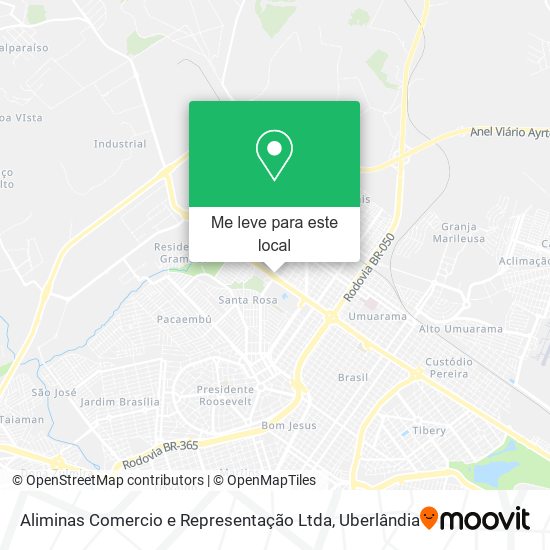 Aliminas Comercio e Representação Ltda mapa