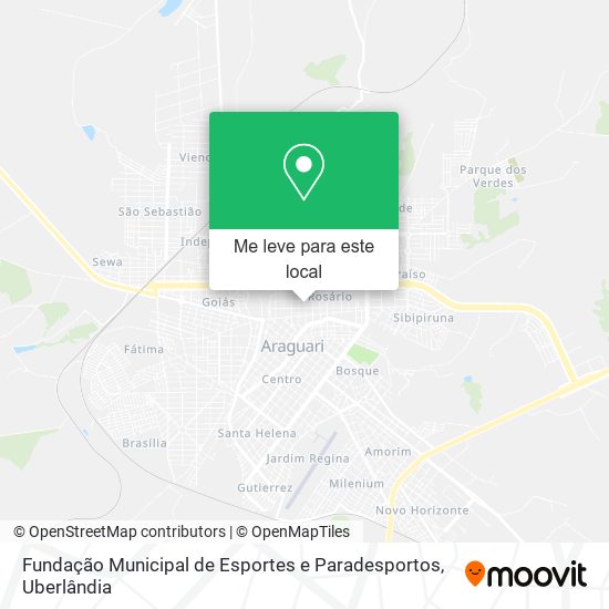 Fundação Municipal de Esportes e Paradesportos mapa