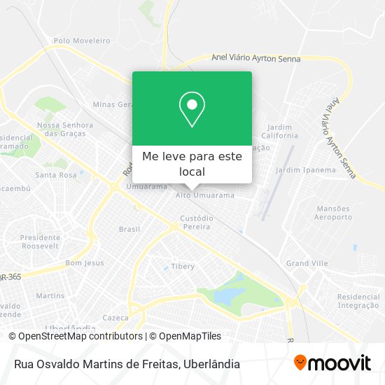 Rua Osvaldo Martins de Freitas mapa