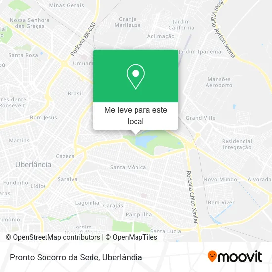 Pronto Socorro da Sede mapa