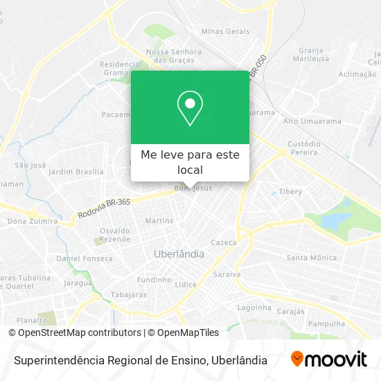 Superintendência Regional de Ensino mapa
