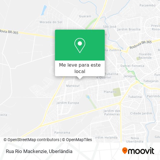 Rua Rio Mackenzie mapa