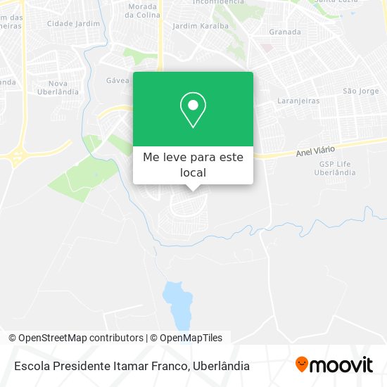 Escola Presidente Itamar Franco mapa