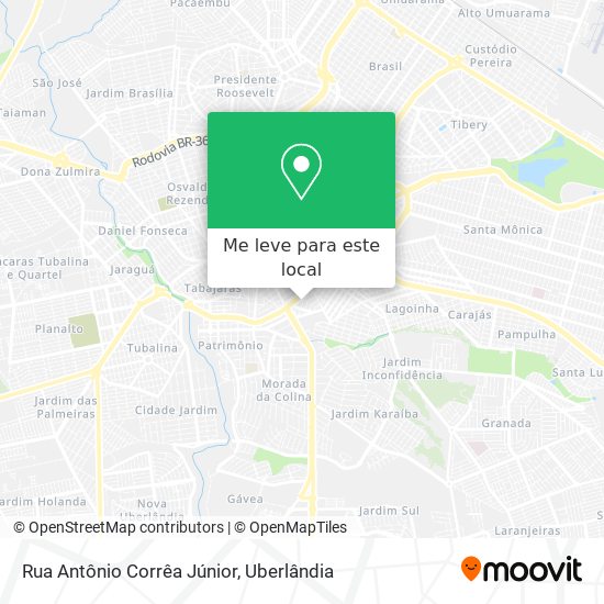 Rua Antônio Corrêa Júnior mapa