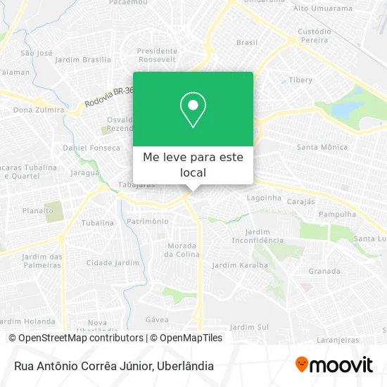 Rua Antônio Corrêa Júnior mapa