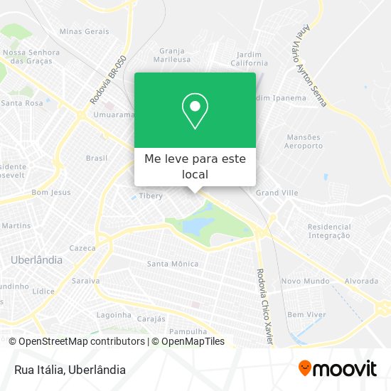 Rua Itália mapa