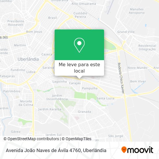Avenida João Naves de Ávila 4760 mapa