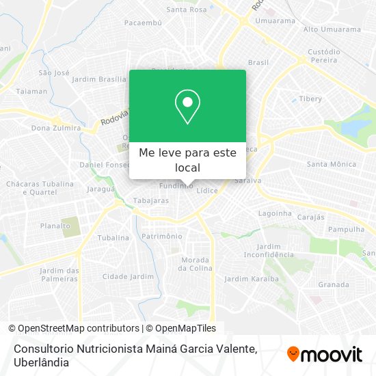 Consultorio Nutricionista Mainá Garcia Valente mapa