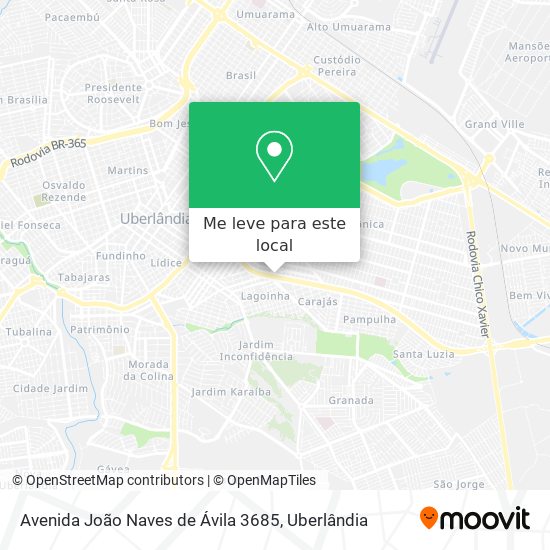 Avenida João Naves de Ávila 3685 mapa