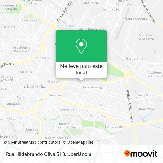 Rua Hildebrando Oliva 513 mapa