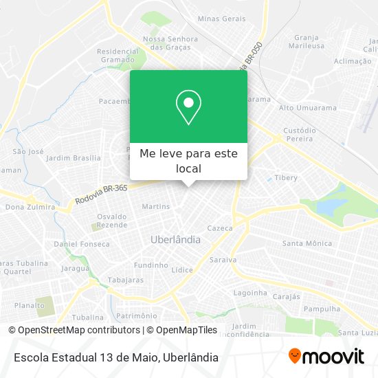 Escola Estadual 13 de Maio mapa