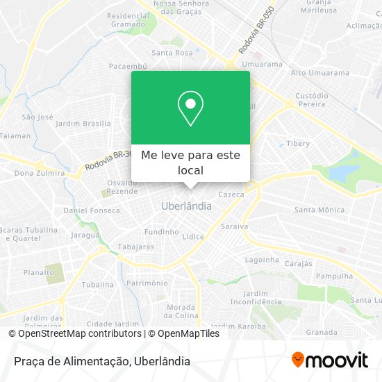 Praça de Alimentação mapa