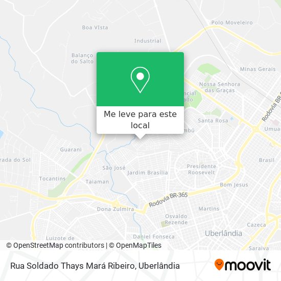 Rua Soldado Thays Mará Ribeiro mapa