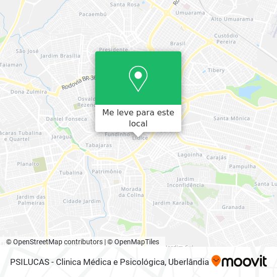 PSILUCAS - Clinica Médica e Psicológica mapa