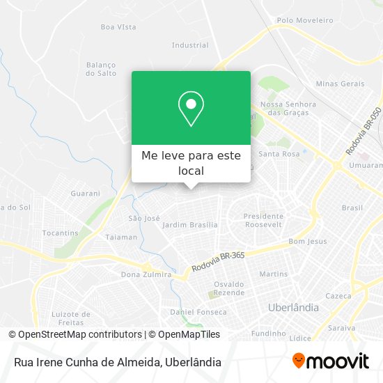 Rua Irene Cunha de Almeida mapa