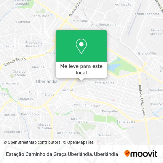 Estação Caminho da Graça Uberlândia mapa