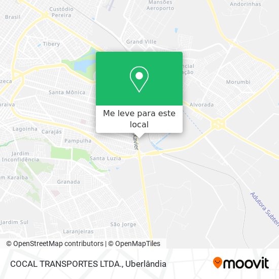 COCAL TRANSPORTES LTDA. mapa