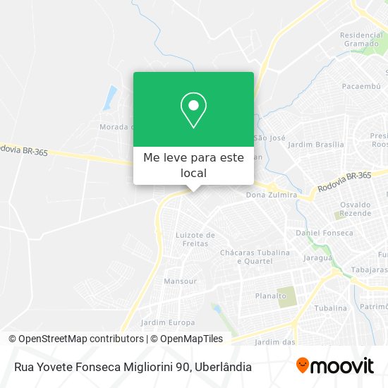 Rua Yovete Fonseca Migliorini 90 mapa