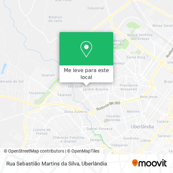 Rua Sebastião Martins da Silva mapa