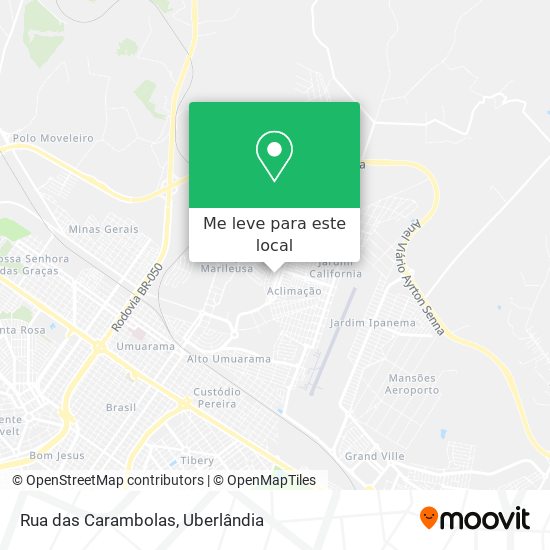 Rua das Carambolas mapa
