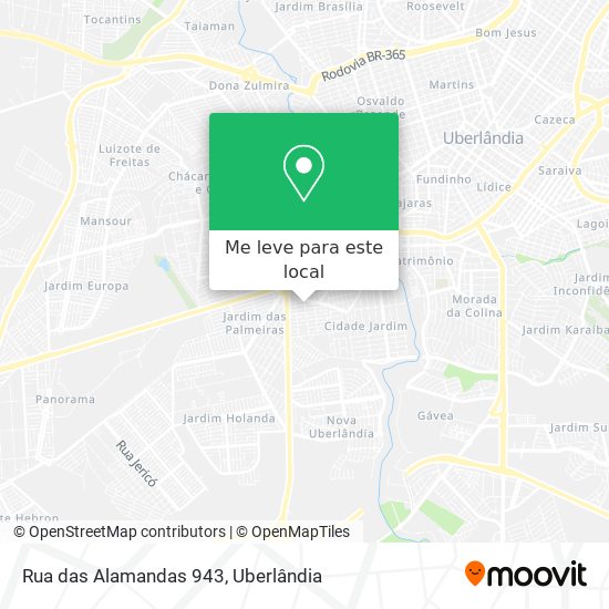 Rua das Alamandas 943 mapa