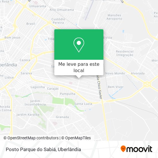 Posto Parque do Sabiá mapa